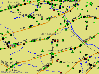 Marlborough, Missouri environmental map by EPA