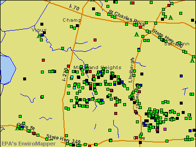 Maryland Heights, Missouri environmental map by EPA