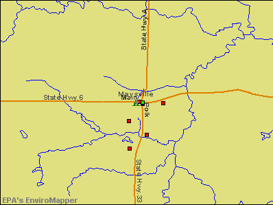 Maysville, Missouri environmental map by EPA