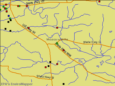 Moscow Mills, Missouri environmental map by EPA
