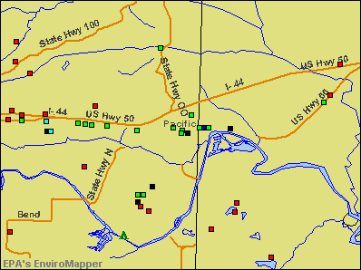 Pacific, Missouri environmental map by EPA
