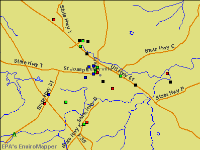 Perryville, Missouri environmental map by EPA