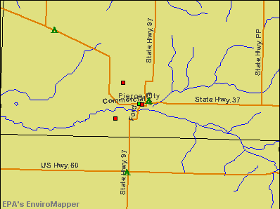Pierce City, Missouri environmental map by EPA