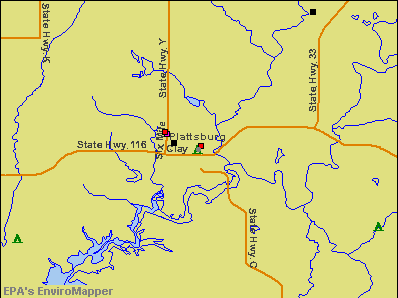Plattsburg, Missouri environmental map by EPA