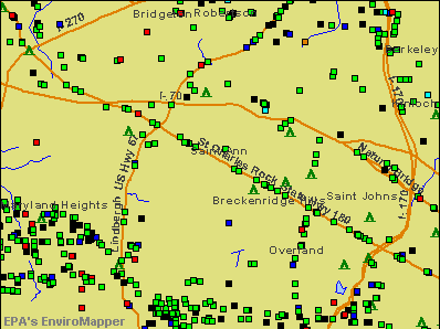 St. Ann, Missouri environmental map by EPA