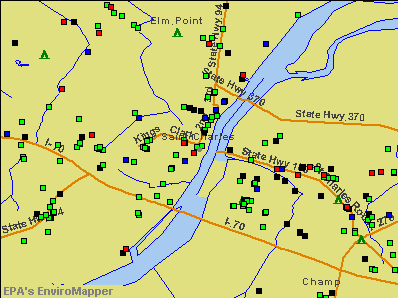 St. Charles, Missouri environmental map by EPA