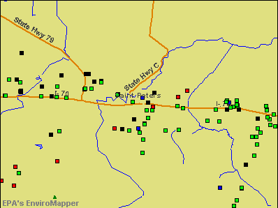 St. Peters, Missouri environmental map by EPA