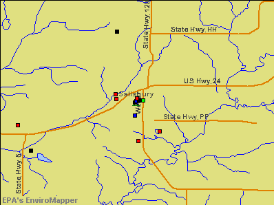 Salisbury, Missouri environmental map by EPA