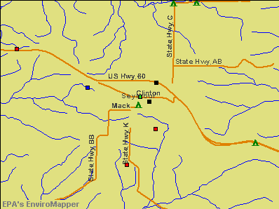 Seymour, Missouri environmental map by EPA