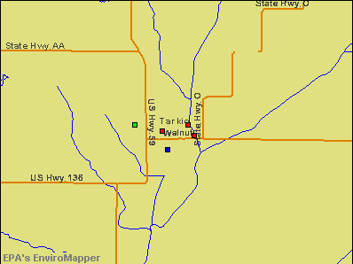 Tarkio, Missouri environmental map by EPA