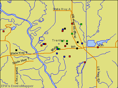 Trenton, Missouri environmental map by EPA