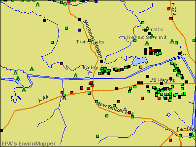 Valley Park, Missouri environmental map by EPA