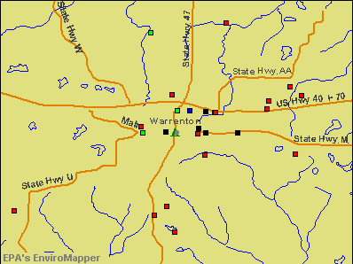 Warrenton, Missouri environmental map by EPA