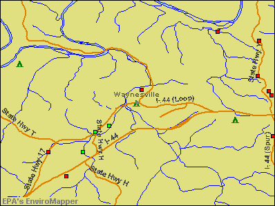 Waynesville, Missouri environmental map by EPA