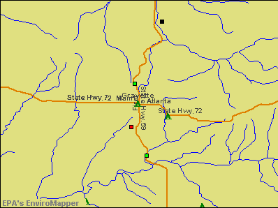 Gravette, Arkansas environmental map by EPA