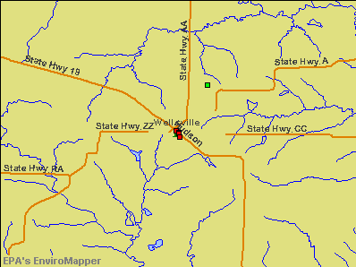 Wellsville, Missouri environmental map by EPA