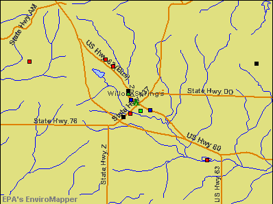 Willow Springs, Missouri environmental map by EPA
