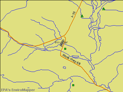 Boulder, Montana environmental map by EPA