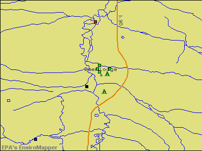 Deer Lodge, Montana environmental map by EPA