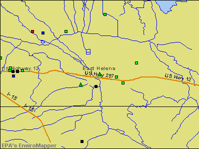 East Helena, Montana environmental map by EPA