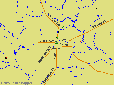 Hamburg, Arkansas environmental map by EPA