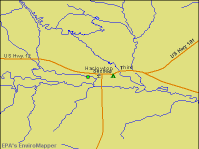 Harlowton, Montana environmental map by EPA