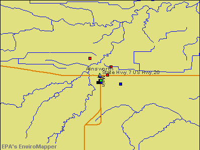 Ainsworth, Nebraska environmental map by EPA