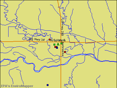 Arapahoe, Nebraska environmental map by EPA