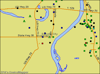 Dakota City, Nebraska environmental map by EPA