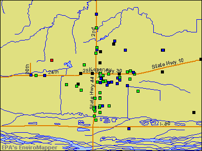 Kearney, Nebraska environmental map by EPA