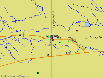 Kimball, Nebraska environmental map by EPA