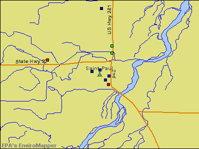 St. Paul, Nebraska environmental map by EPA