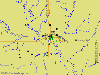 Seward, Nebraska environmental map by EPA