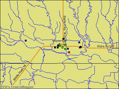 Superior, Nebraska environmental map by EPA