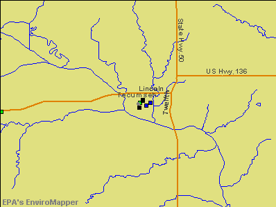 Tecumseh, Nebraska environmental map by EPA