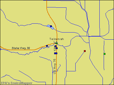 Tekamah, Nebraska environmental map by EPA