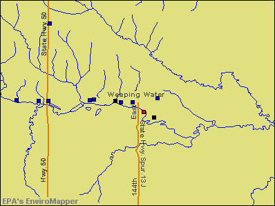 Weeping Water, Nebraska environmental map by EPA