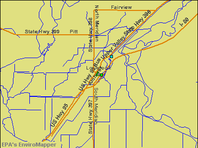 Lovelock, Nevada environmental map by EPA