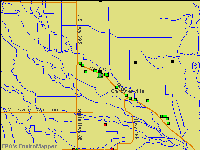 Minden, Nevada environmental map by EPA