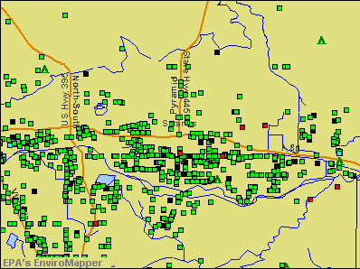 Sparks, Nevada environmental map by EPA