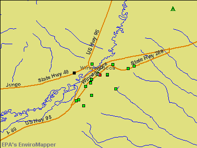 Winnemucca, Nevada environmental map by EPA