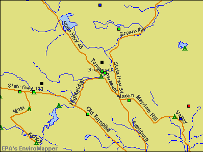 Greenville, New Hampshire environmental map by EPA