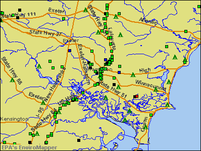 Hampton, New Hampshire environmental map by EPA