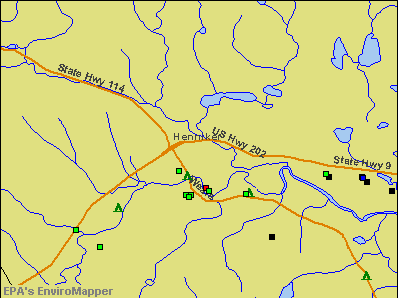 Henniker, New Hampshire environmental map by EPA