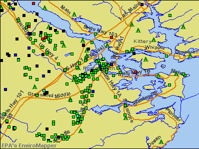 Portsmouth, New Hampshire environmental map by EPA