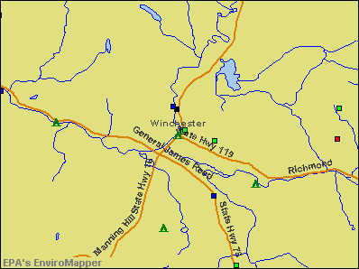Winchester, New Hampshire environmental map by EPA