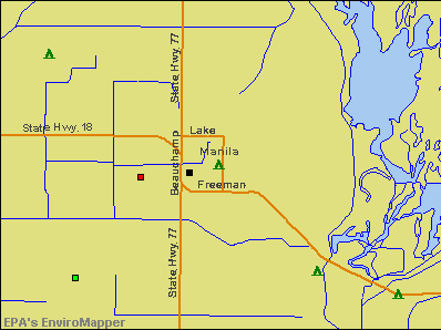 Manila, Arkansas environmental map by EPA