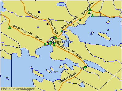 Wolfeboro, New Hampshire environmental map by EPA