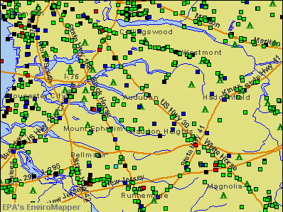 Audubon, New Jersey environmental map by EPA