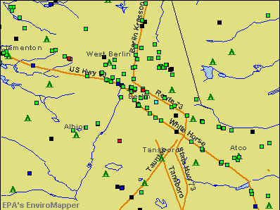 Berlin, New Jersey environmental map by EPA
